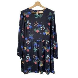 NWT Sugarhill Brighton Black Night Leopard Dress Size 4